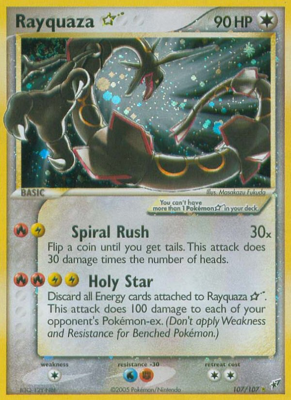 EX Deoxys Holo Rayquaza #107/107